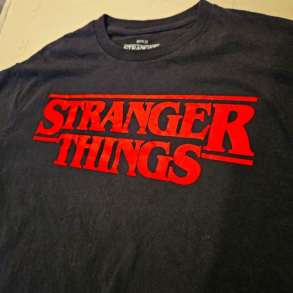 Stranger Things Black T-Shirt - Size Adult M